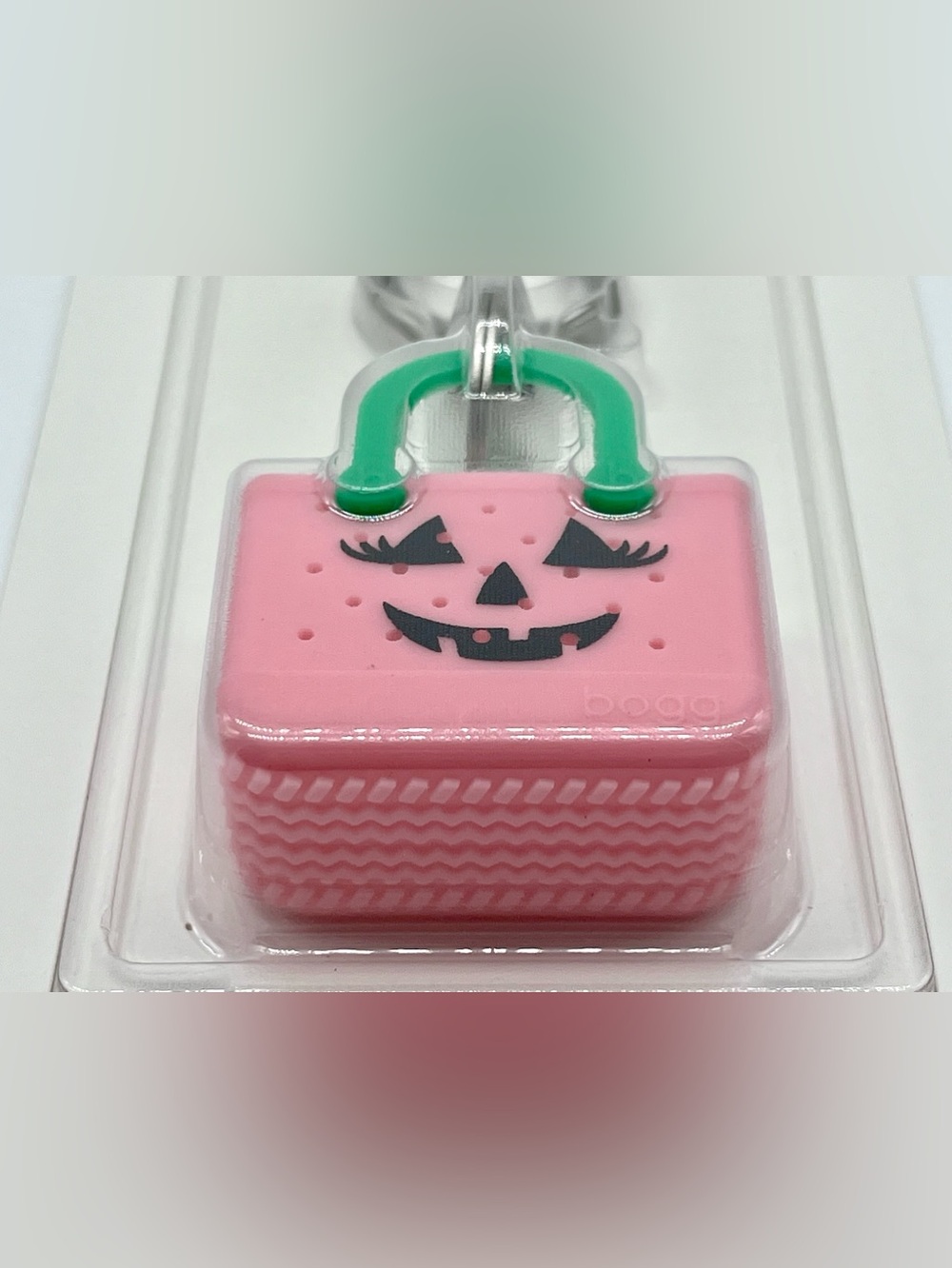 BOGG Itty Bitty Pink Bogg o’ lantern Tiny Tote Bag Charm Clip - Picture 4 of 8